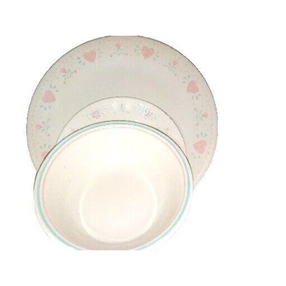 Corelle Forever Yours 10.25" Dinner Plate, 6.75" Saucer, 6.5" Cereal Bowl / Soup - Picture 1 of 16